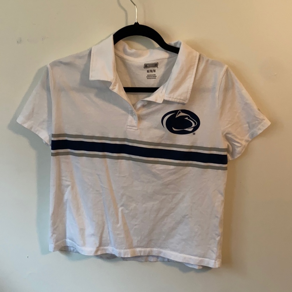 Penn State Crop Collared Top